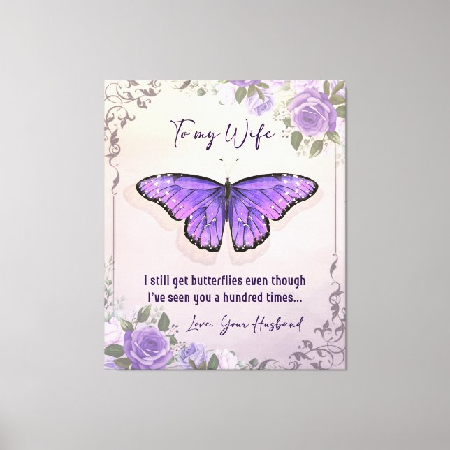 Lienzo Personalizado Para Mi Esposa | Carta De Amor Del M (Anverso)