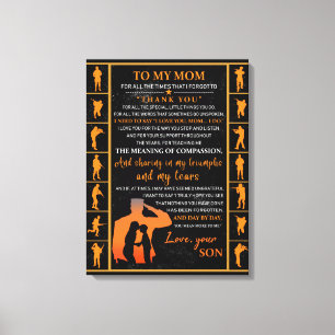 Lienzo Personalizado Para Mi Mamá De Hijo,
