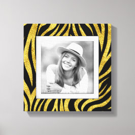 Lienzo Personalizado Photo Gold Zebra