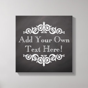 Lienzo Personalizado rústico de la pizarra del vintage