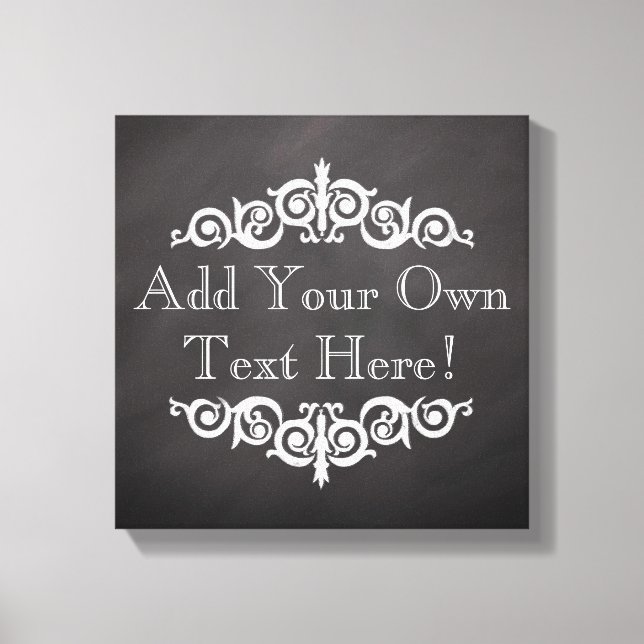 Lienzo Personalizado rustico de tablero de chalkboard per (Anverso)