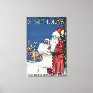 LIENZO PERSONALIZADO SANTA CANVAS WRAP 1914 ST NICHOLAS C