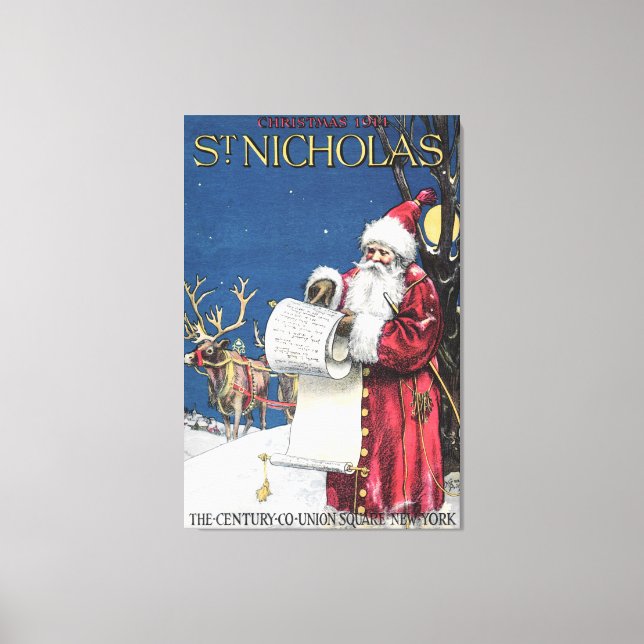 LIENZO PERSONALIZADO SANTA CANVAS WRAP 1914 ST NICHOLAS C (Anverso)