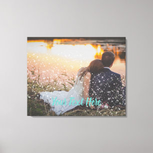 Lienzo Personalizado Sparkle Light Effect Boda Canvas Ide