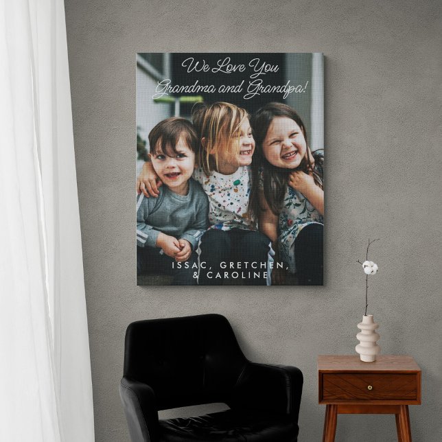 Lienzo Personalizado, te queremos foto del abuelo (Subido por el creador)