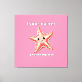 Lienzo Personalizado Texto o Nombre Diseño Starfish