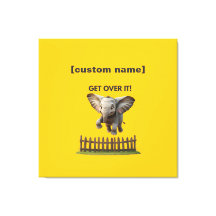 Personalizado Texto o Nombre Elefante Volante