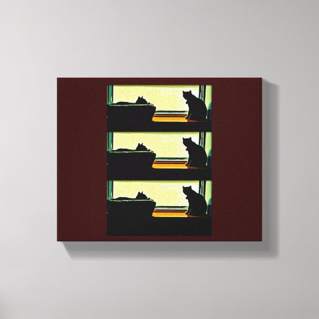 Lienzo Personalizado Window Kitties (Anverso)