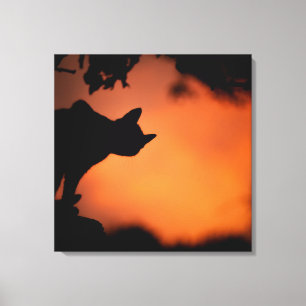 Lienzo Personalizar de fondo de Naranja negro de Hallowee