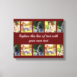 Lienzo Personalizar el collage de fotografías y el texto