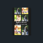 Lienzo Personalizar el collage de fotos y el Funda de tex<br><div class="desc">Personalizar el collage de fotografías y el texto</div>