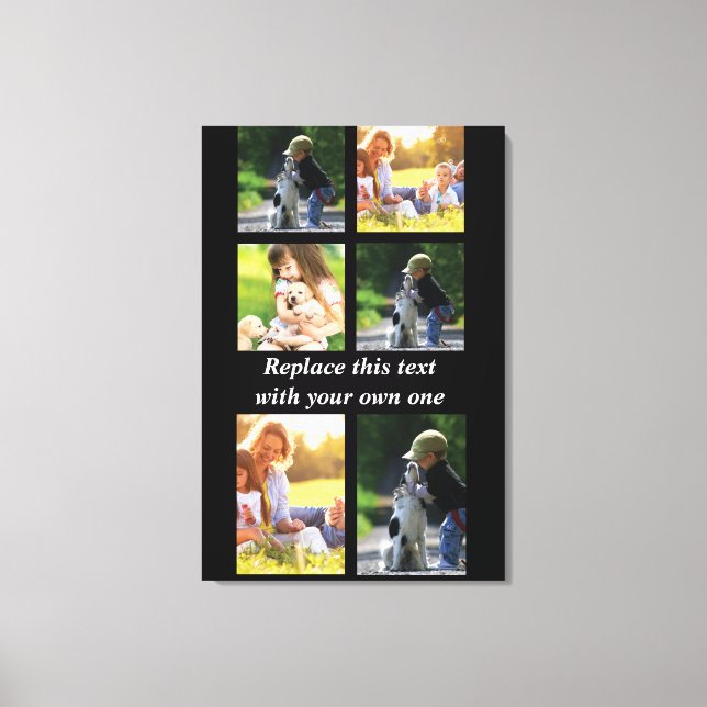 Lienzo Personalizar el collage de fotos y el Funda de tex (Anverso)