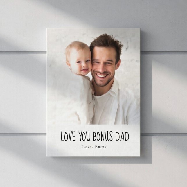 Lienzo Personalized Bonus Dad Photo | Custom Gift (Subido por el creador)