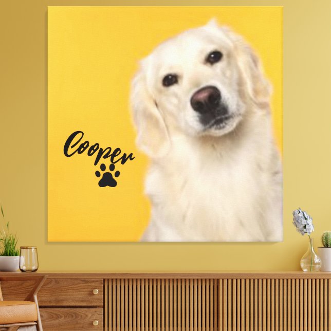 Lienzo Personalized Pet  Photo Dog Lover with Photo (Insitu (Sala de estar))