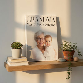 Lienzo Personalized Photo Gift | World's Best Grandma