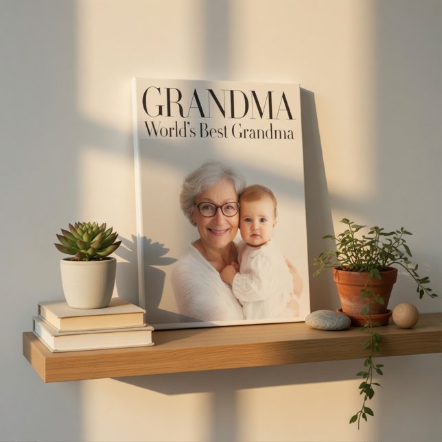 Lienzo Personalized Photo Gift | World's Best Grandma (Subido por el creador)
