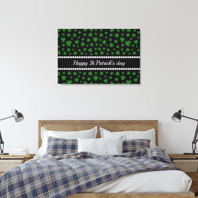 Lienzo Personalized St. Patrick’s Day Shamrock with Pearl (Insitu(Dormitorio))