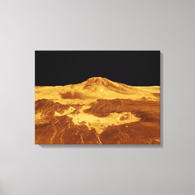 Lienzo Perspectiva 3D de Maat Mons en Venus (Anverso)