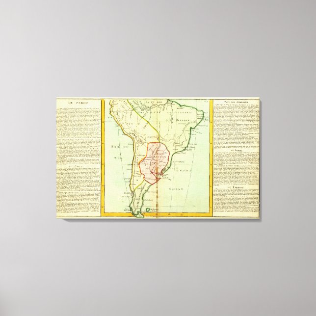 Lienzo Perú, Chile, Brasil, Paraguay (Anverso)