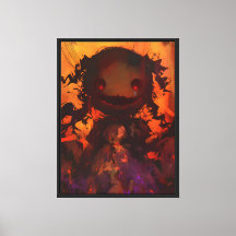 Pesadilla de muñeca espeluznante Fuego y sombra su