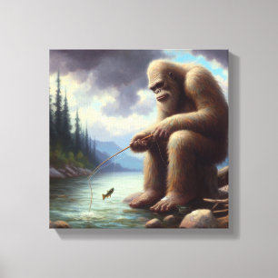 Lienzo Pesca de Bigfoot
