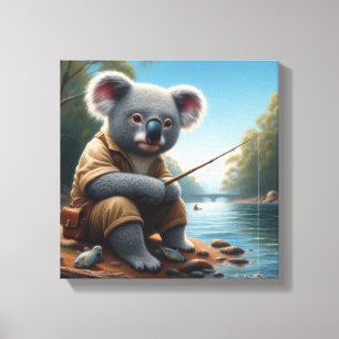 Lienzo Pesca de Koala