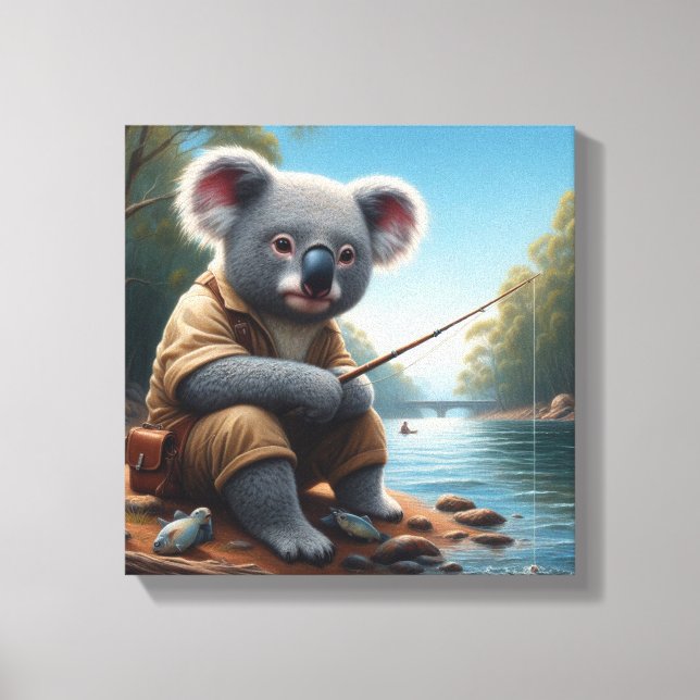 Lienzo Pesca de Koala (Anverso)