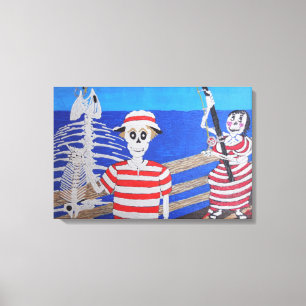 Lienzo pesca divertida