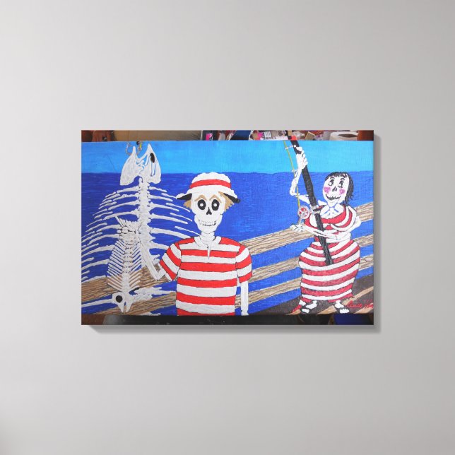 Lienzo pesca divertida (Anverso)