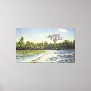 Lienzo Pesca en África 1996