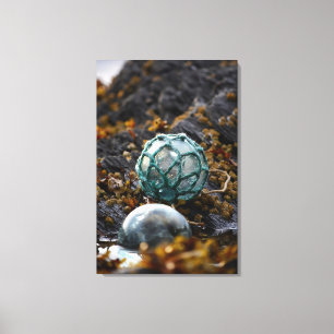 Lienzo Pesca flotante en piscina de marea, Alaska