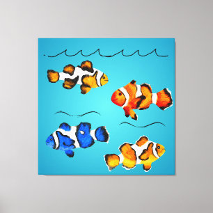 Lienzo Pescado colorido