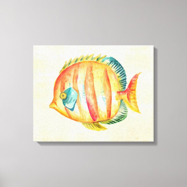 Lienzo Pescado colorido acuario (Anverso)