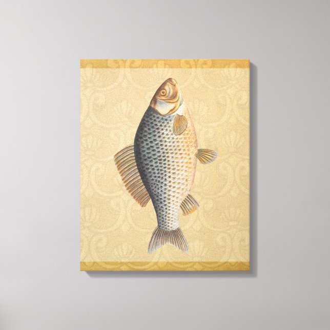 Lienzo Pescado de carpa pescar pintura de agua dulce (Anverso)