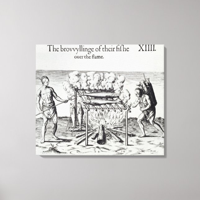 Lienzo Pescado de cocina (Anverso)