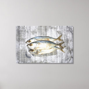 Lienzo Pescado en periódico financiero, opinión elevada