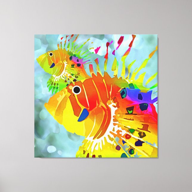 Lienzo Pescado tropical (Anverso)