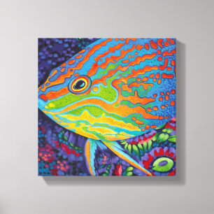 Lienzo Pescado tropical brillante I
