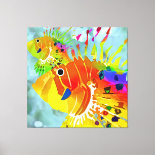 Lienzo Pescados tropicales