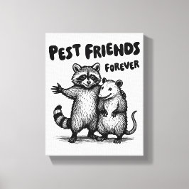 Lienzo Pest Friends Forever Black Print Canvas