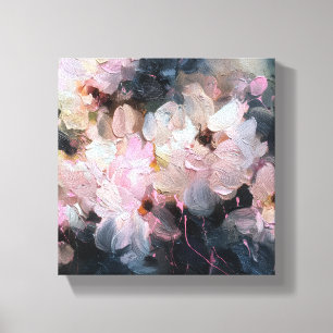 Lienzo Pétalos Después del Crepúsculo Floral Abstracto