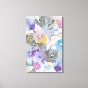 Lienzo Pétalos en colores pastel púrpuras del jardín e