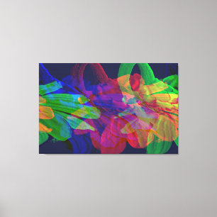 Lienzo Pétalos florales abstrados de color