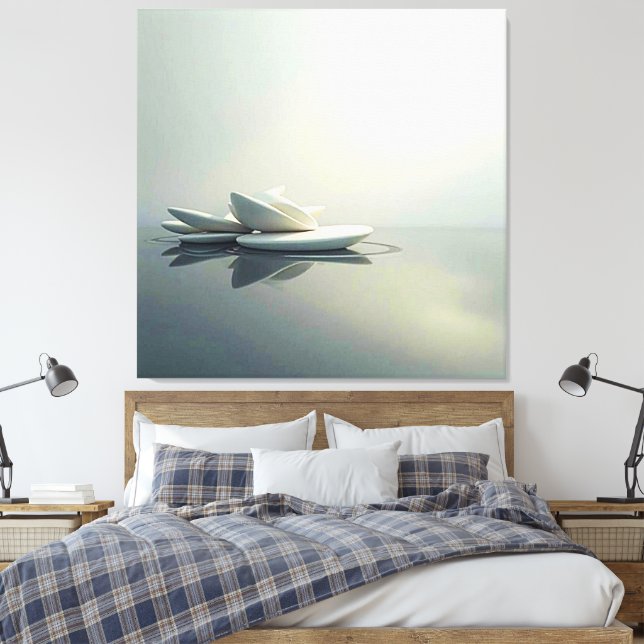 Lienzo Pétalos flotantes de diseño de piedra (Insitu(Dormitorio))