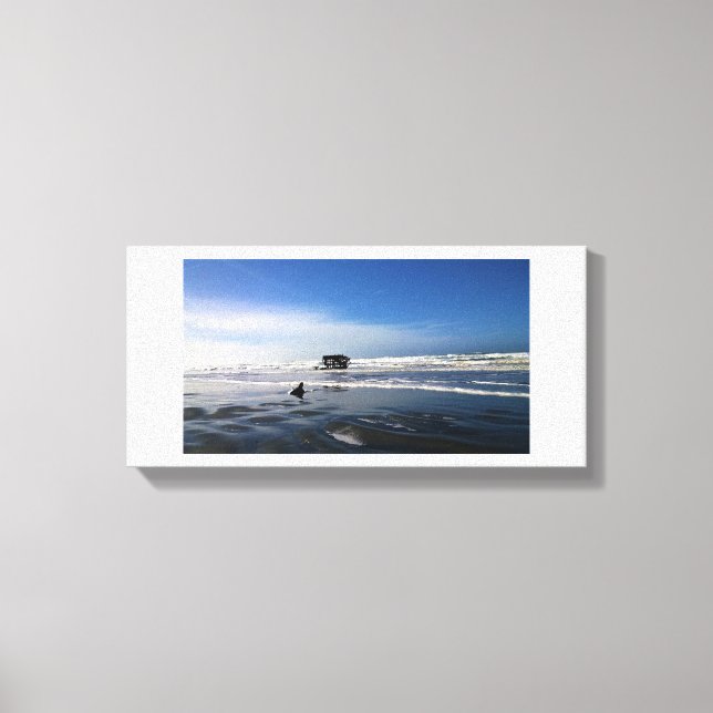 Lienzo Peter Iredale Shipwreck, costa de Oregón (Anverso)