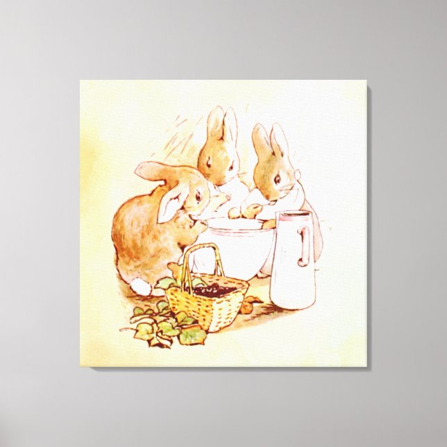 Lienzo Peter Rabbit Beatrix Potter (Anverso)