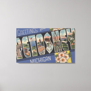 Lienzo Petoskey, Michigan - escenas grandes de la letra