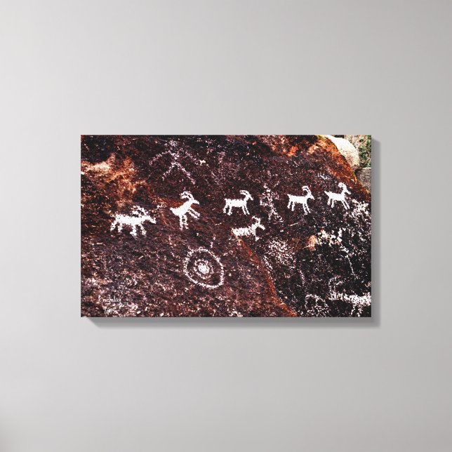 LIENZO PETROGLÍFICOS NEVADA DESIERTO AMERICANO SUROESTE (Anverso)