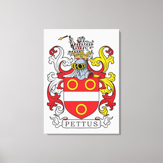 Lienzo Pettus Family Crest (Anverso)