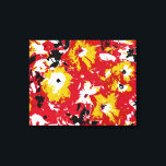 LIENZO PETUNIA FLOWERS<br><div class="desc">Un vibrante diseño de arte pop rojo,  amarillo,  negro y blanco de petunias.</div>